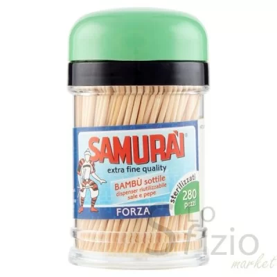 Samurai Bamboo Toothpicks in Dispenser 280 pcs