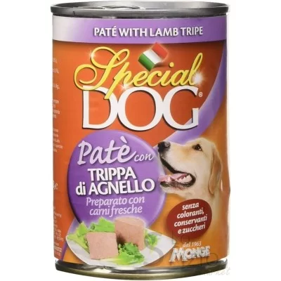 MONGE SPECIAL DOG PATE' TRIPPA DI AGNELLO 400GR - Home, Amici Animali, Cani, Cibo Umido