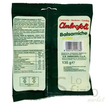 AMBROSOLI CARAMELLE BALSAMICHE AL MIELE 135GR
