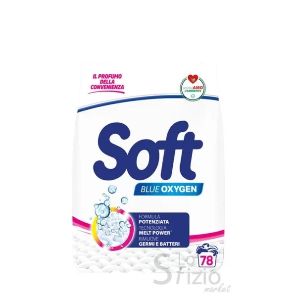 SOFT LAUNDRY POWDER BLUE OXYGEN 78WASH 3.9KG