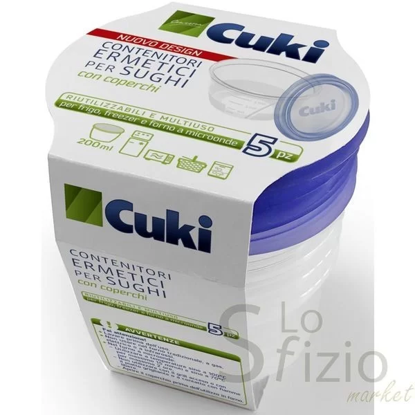 CUKI CONTENITORI ERMETICI PER SUGHI 5PZ