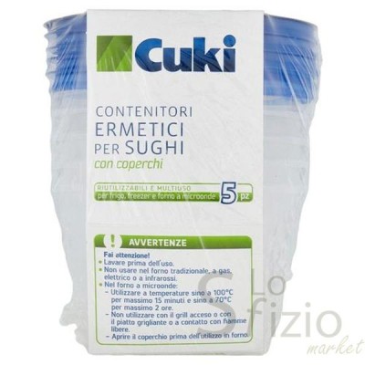 CUKI CONTENITORI ERMETICI PER SUGHI 5PZ