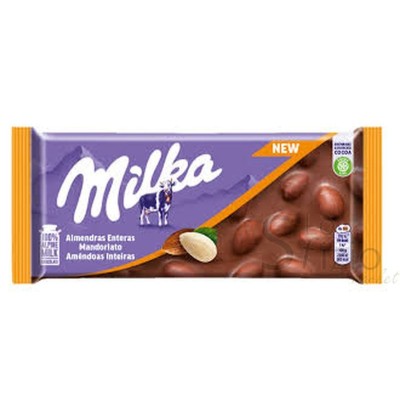 MILKA TAVOLETTA CIOCCOLATO MANDORLATO 100GR
