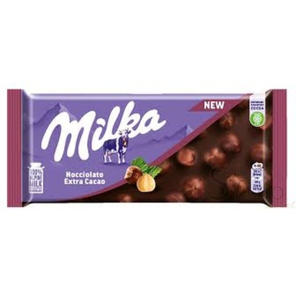 MILKA TAVOLETTA NOCCIOLATO EXTRA CACAO 100GR