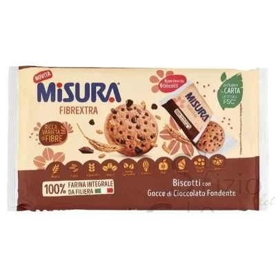 MISURA BISCOTTI FIBREXTRRA CON GOCCE CIOCCOL 280GR - Home, Alimentari, Biscotti e Farciti