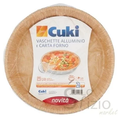 CUKI VASCHETTA ALLUMINIO CARTAFORNO X2PZ - Casa, Alluminio Pellicola Forno, Carta, HO.RE.CA