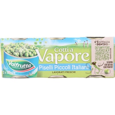 VALFRUTTA PISELLI COTTI A VAPORE 3X160GR