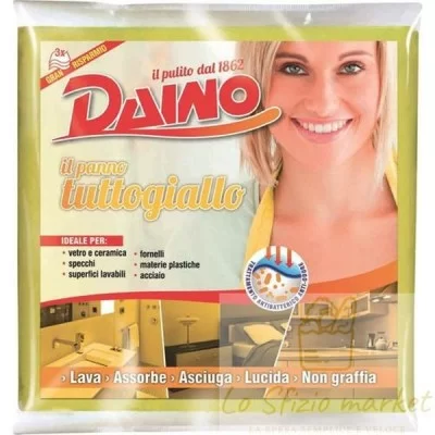 Daino Yellow Cleaning Cloths - 3 Pack