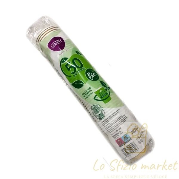 CLENDY BICCHIERI BIO CAPPUCCINO CARTA 240ML X50PZ