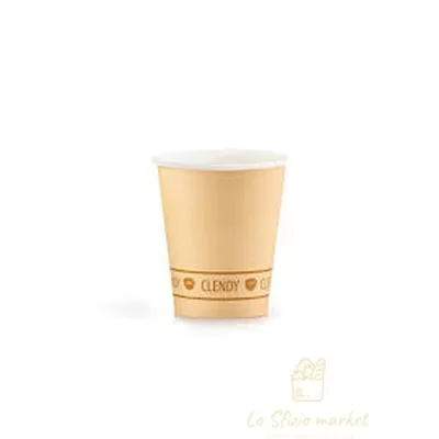 CLENDY BICCHIERI BIO CAPPUCCINO CARTA 240ML X50PZ