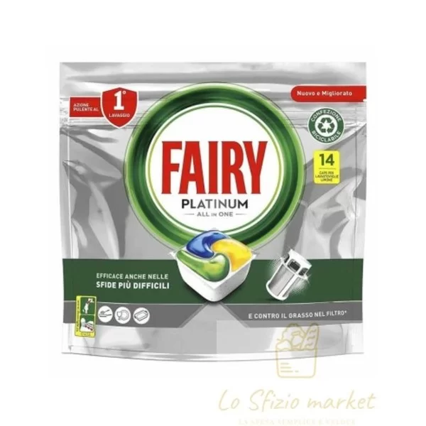 FAIRY PLATINUM ALL IN 1 LEMON 14 CAPS