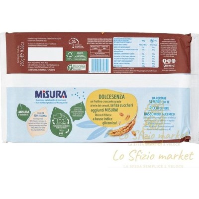 MISURA DOLCESENZA BISCOTTI INTEGRALI S/ZUC 280GR