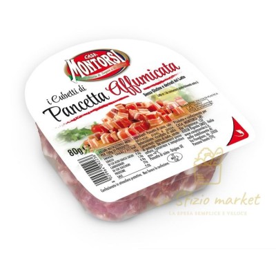 MONTORSI PANCETTA CUBETTI AFFUMICATA 80GR