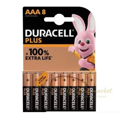 DURACELL BATTERIE PLUS 100 MINISTILO AAA X8 - Casa, Elettricità