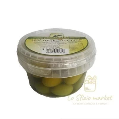 VITTORIA SWEET GIANT GREEN OLIVES 250G BUCKET