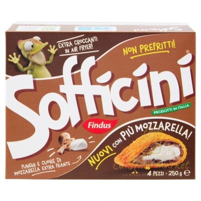 FINDUS NUOVI 4 SOFFICINI FUNGHI MOZZARELLA 250GR
