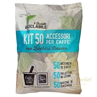 KIT CAFFE X50 BICCHIERI PALETTINE E ZUCCHERO