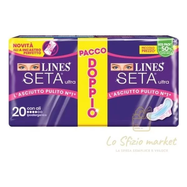 LINES SETA ULTRA PADS WITH WINGS DOUBLE PACK 20PCS