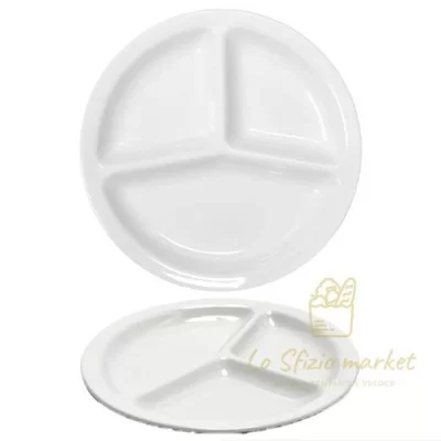 Porcelain Appetizer Tray 26 cm 3 Compartments