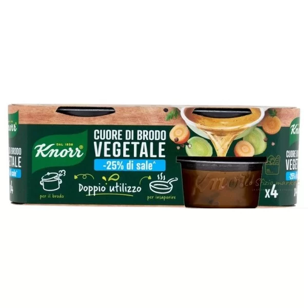 Knorr Heart of Broth - Vegetable Low Salt 4x28g