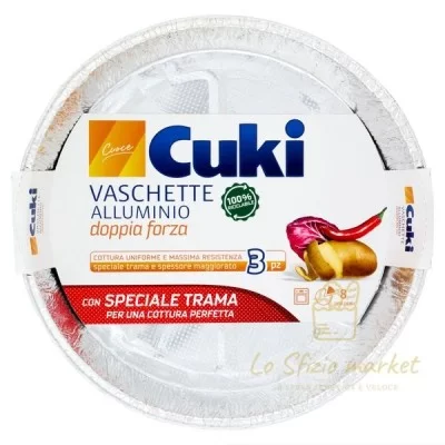 Cuki Round Textured Aluminum Pans 8 Servings TM32 3pcs