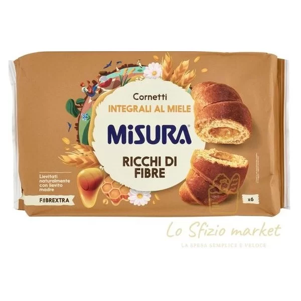 MISURA Extra Whole Wheat Croissants with Honey 6pcs 308g