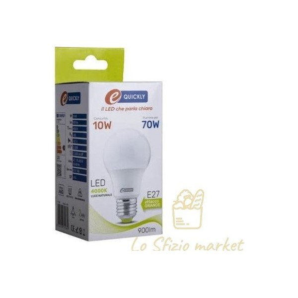 EQUICKLY LAMPADINA LED GOCCIA 10W E27 4000K