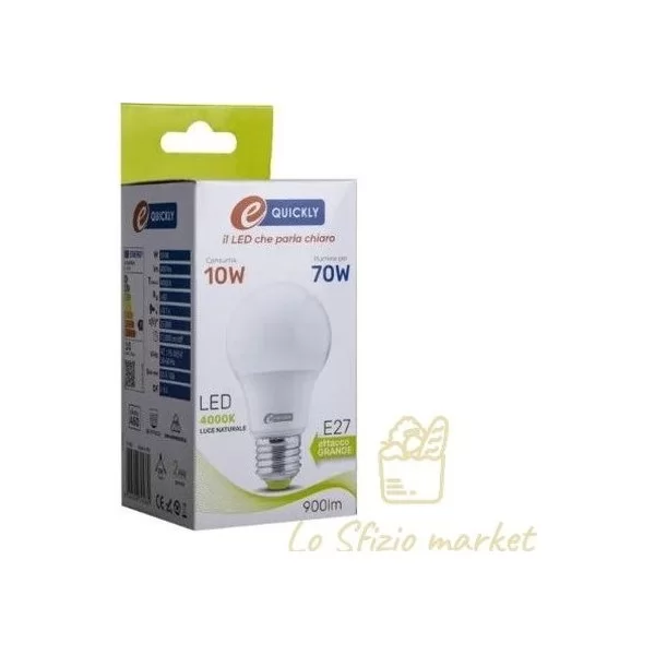 EQUICKLY LED LIGHT BULB PEAR SHAPE 10W E27 4000K
