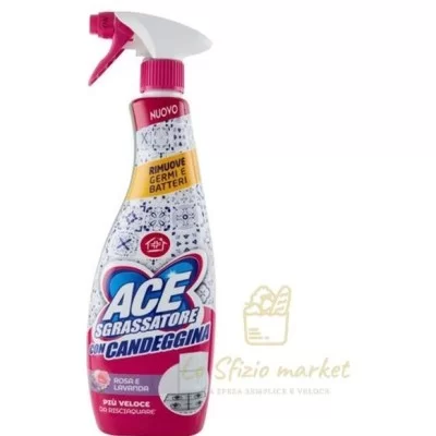 ACE SGRASSATORE SPRAY CON CANDEGGINA EROG 600ML - Detergenza, Detersivi pulizia Casa, Detersivi Bucato, Sgrassatori