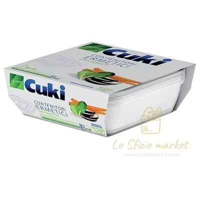 Cuki Airtight Containers with Lid 4-Portion 3pcs