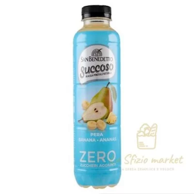 SAN BENEDETTO SUCCOSO ZERO PEAR BANANA PINEAPPLE 400ML