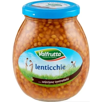VALFRUTTA LENTILS 360G GLASS JAR
