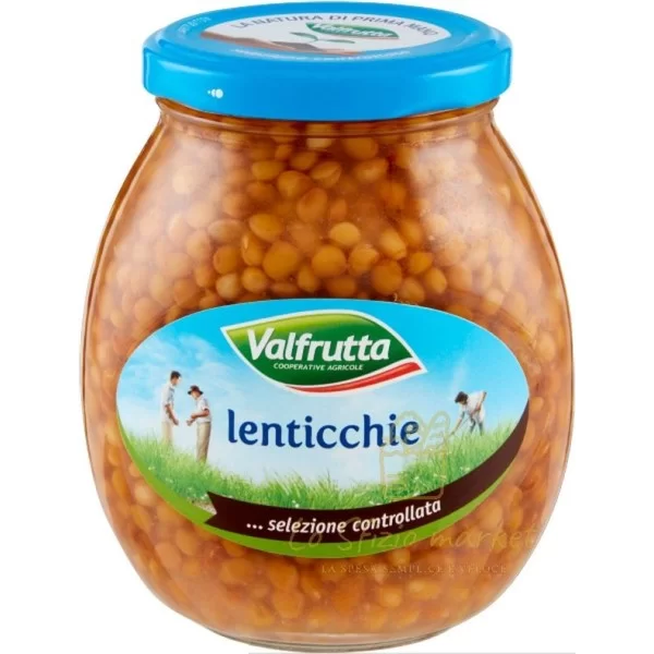 VALFRUTTA LENTILS 360G GLASS JAR