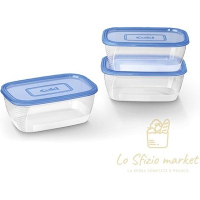 CUKI CONTENITORI ERMETICI RETTANGOLARI 3PZ