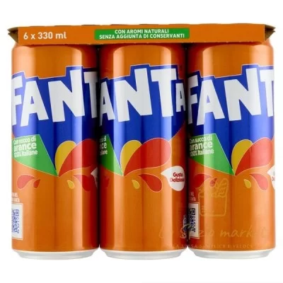 FANTA ORANGE LATTINA 6X33CL - Acqua Bibite Alcolici, Bibite, Bibite Gassate