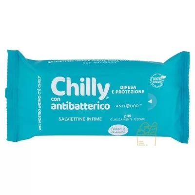 CHILLY INTIMATE WIPES WITH ANTIBACTERIAL 12PCS