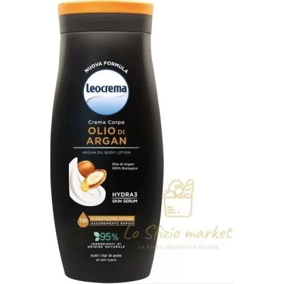 LEOCREMA CREMA CORPO FLUIDA OLIO D'ARGAN 250ML - Igiene Cura Persona, Igiene Corpo, Creme idratanti