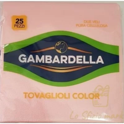 GAMBARDELLA TOVAGLIOLI ROSA X25PZ - Casa, Carta, Tovaglioli Fazzoletti, HO.RE.CA