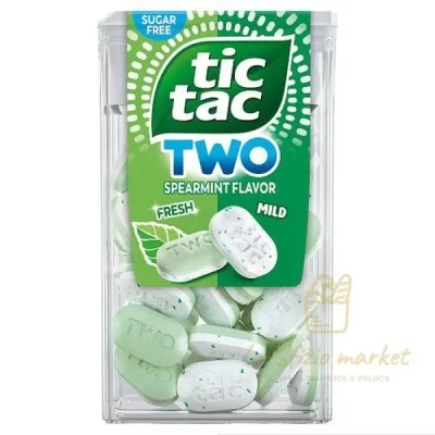 FERRERO TIC TAC TWO SPEARMINT FLAVOR 38,5GR - Alimentari, Caramelle Gomme da Masticare