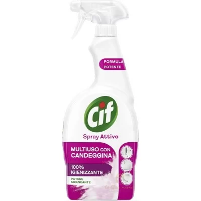 CIF SPRAY ATTIVO MULTIUSO CON CANDEGGINA 650ML - Detergenza, Detersivi pulizia Casa, Sgrassatori