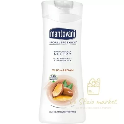 MANTOVANI BAGNODOCCIA CON OLIO ARGAN 400+100ML - Igiene Cura Persona, Igiene Corpo, Bagno e Doccia Schiuma