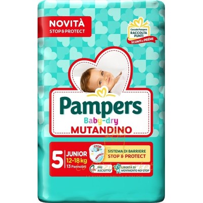 PAMPERS BABY DRY MUTANDINO JUNIOR 5 12-18KG X14PZ