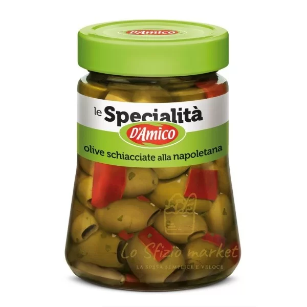 D'Amico Speciality Smashed Neapolitan Olives 280g