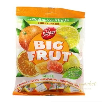 DUFOUR BIG FRUT GELEE FIOR DI AGRUMI 150GR - Alimentari, Caramelle Gomme da Masticare