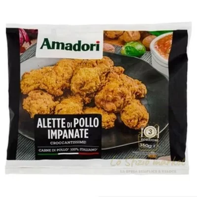 AMADORI ALETTE PANATE 350GR SURGELATE - Surgelati e Gelati, Surgelati, Carne surgelata