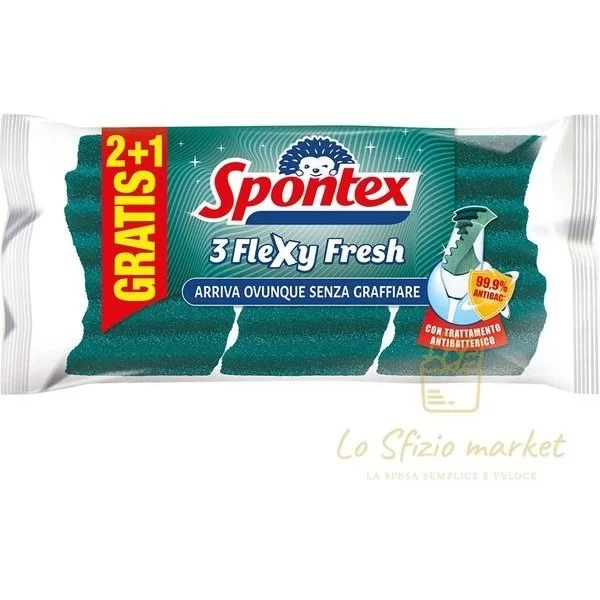 SPONTEX FLEXY FRESH SPONGE 2+1 PACK