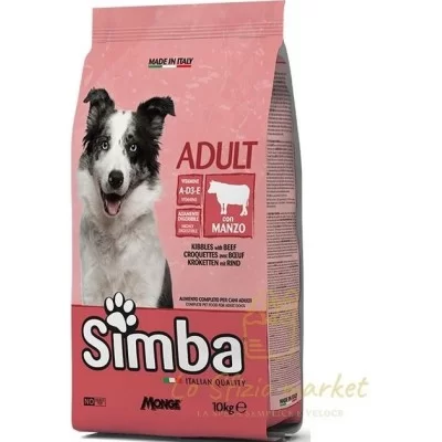 MONGE SIMBA CANE CROCCANTINI MANZO 10KG - Home, Amici Animali, Cani, Cibo Secco