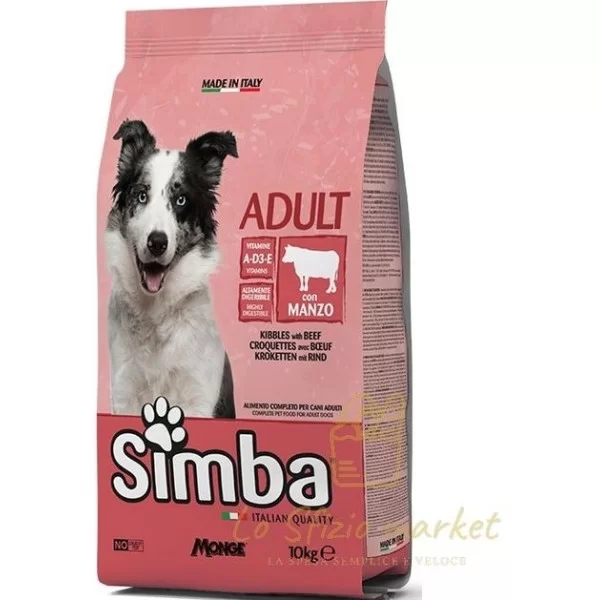 MONGE SIMBA CANE CROCCANTINI MANZO 10KG