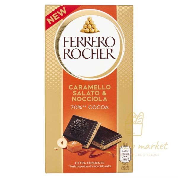FERRERO ROCHER TAVOLETTA CIOC CARAMELLO SAL 90GR