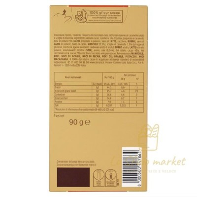 FERRERO ROCHER TAVOLETTA CIOC CARAMELLO SAL 90GR